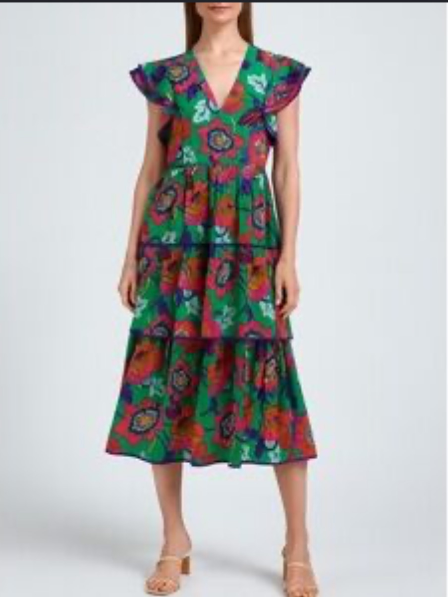 Nwt Crosby By Mollie Burch Marian Ruffle Dress Xxl